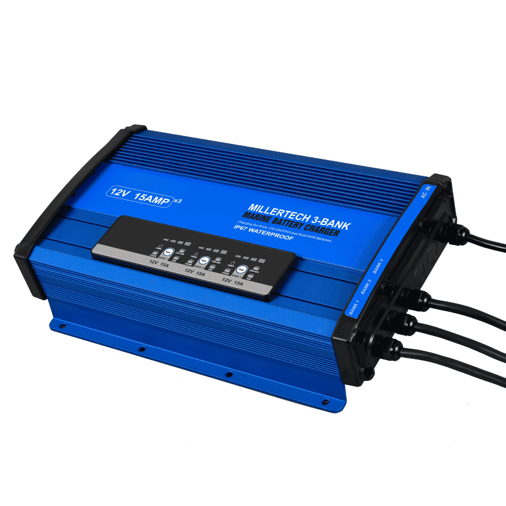 Millertech Lithium 12V 15A Lithium Battery Charger