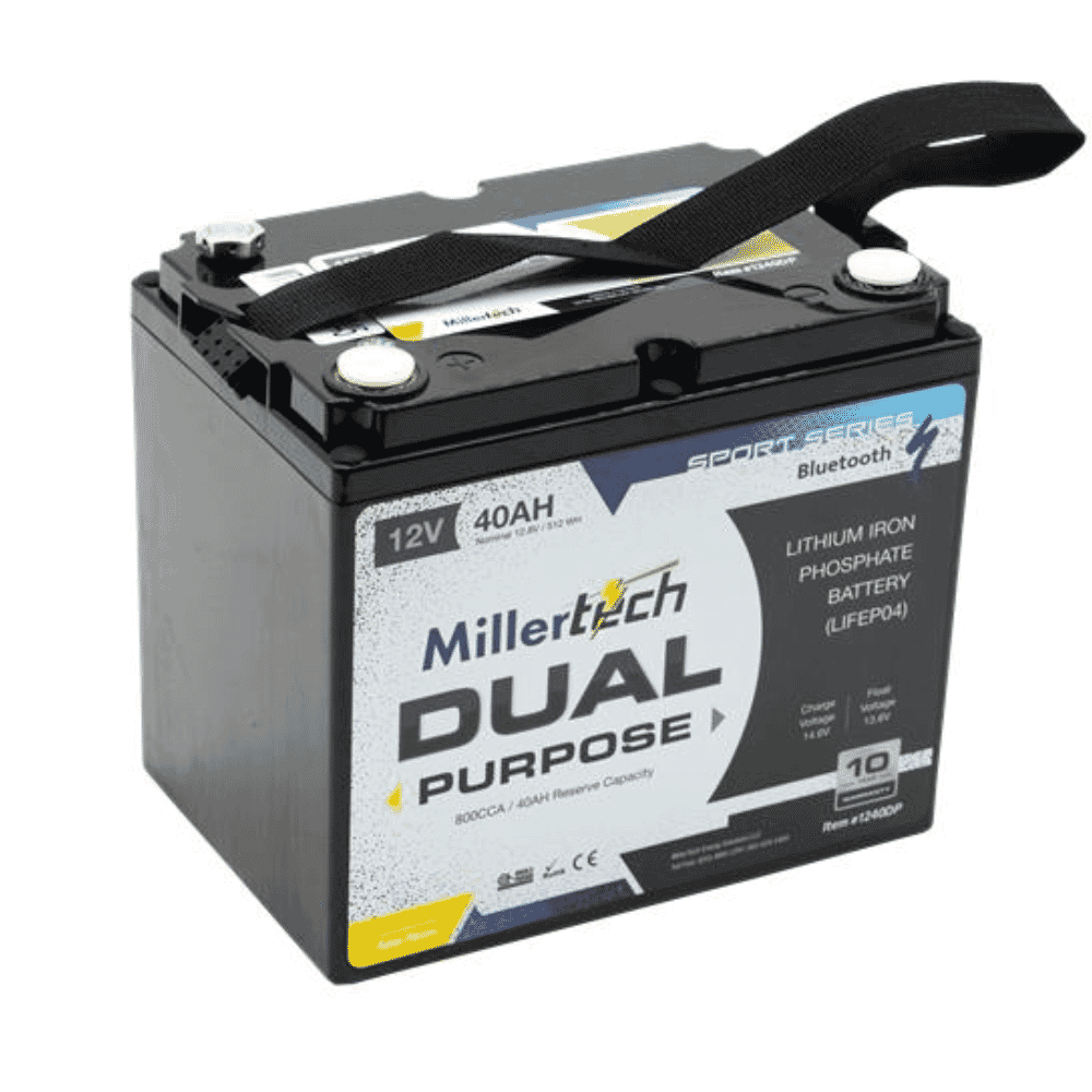 Millertech Lithium 12V 40AH Dual Purpose Battery