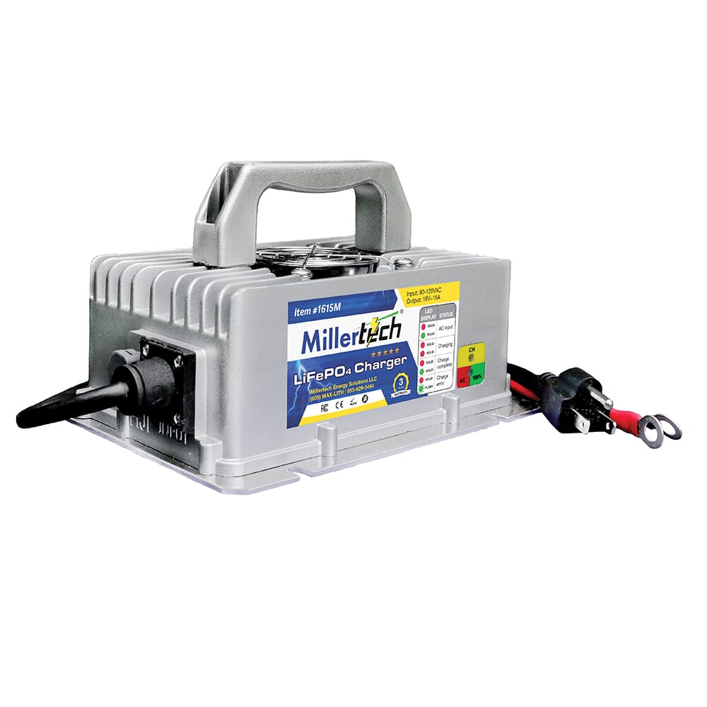 Millertech Lithium 16V 15A Waterproof Lithium Battery Charger