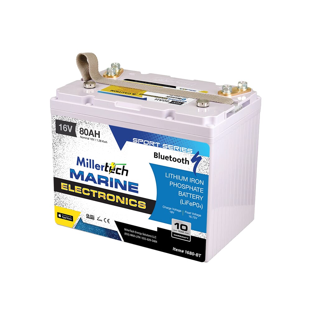 Millertech Lithium 16V 80AH Deep Cycle Battery