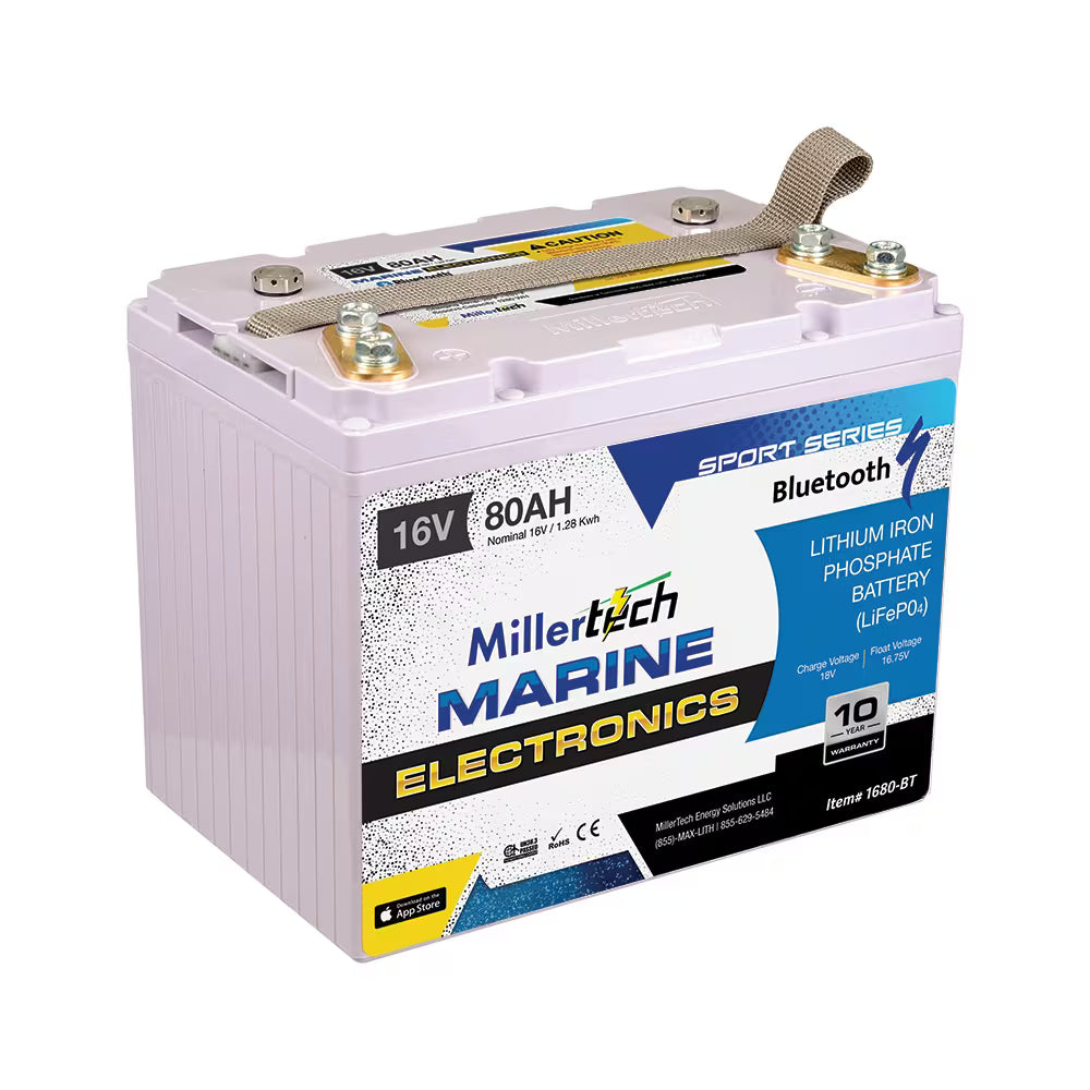 Millertech Lithium 16V 80AH Deep Cycle Battery