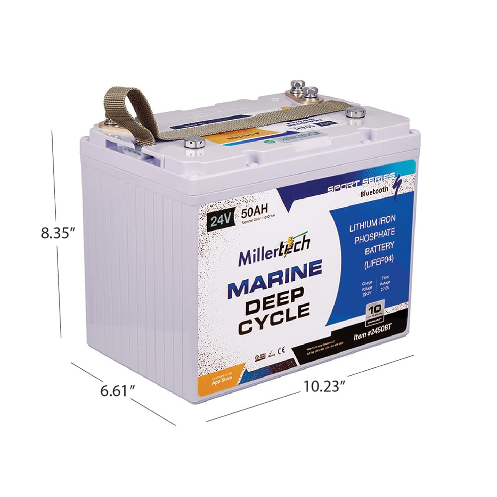 Millertech Lithium 24V 50AH Deep Cycle Battery