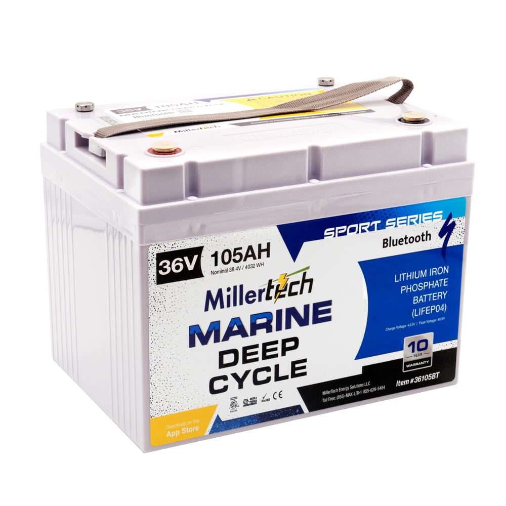 Millertech Lithium 36V 105AH Deep Cycle Battery