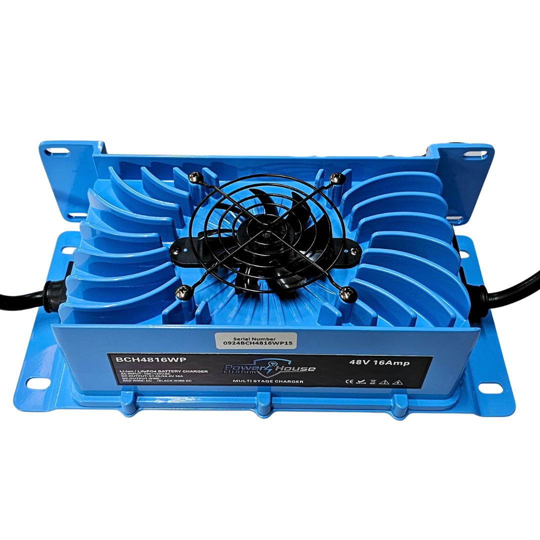 PowerHouse Lithium 48V 16A Waterproof Lithium Battery Charger