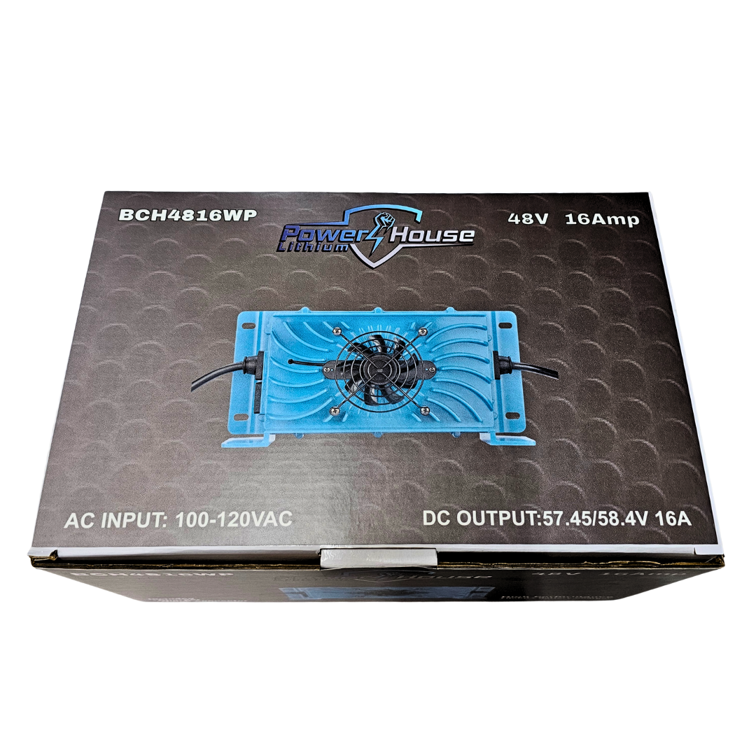 PowerHouse Lithium 48V 16A Waterproof Lithium Battery Charger