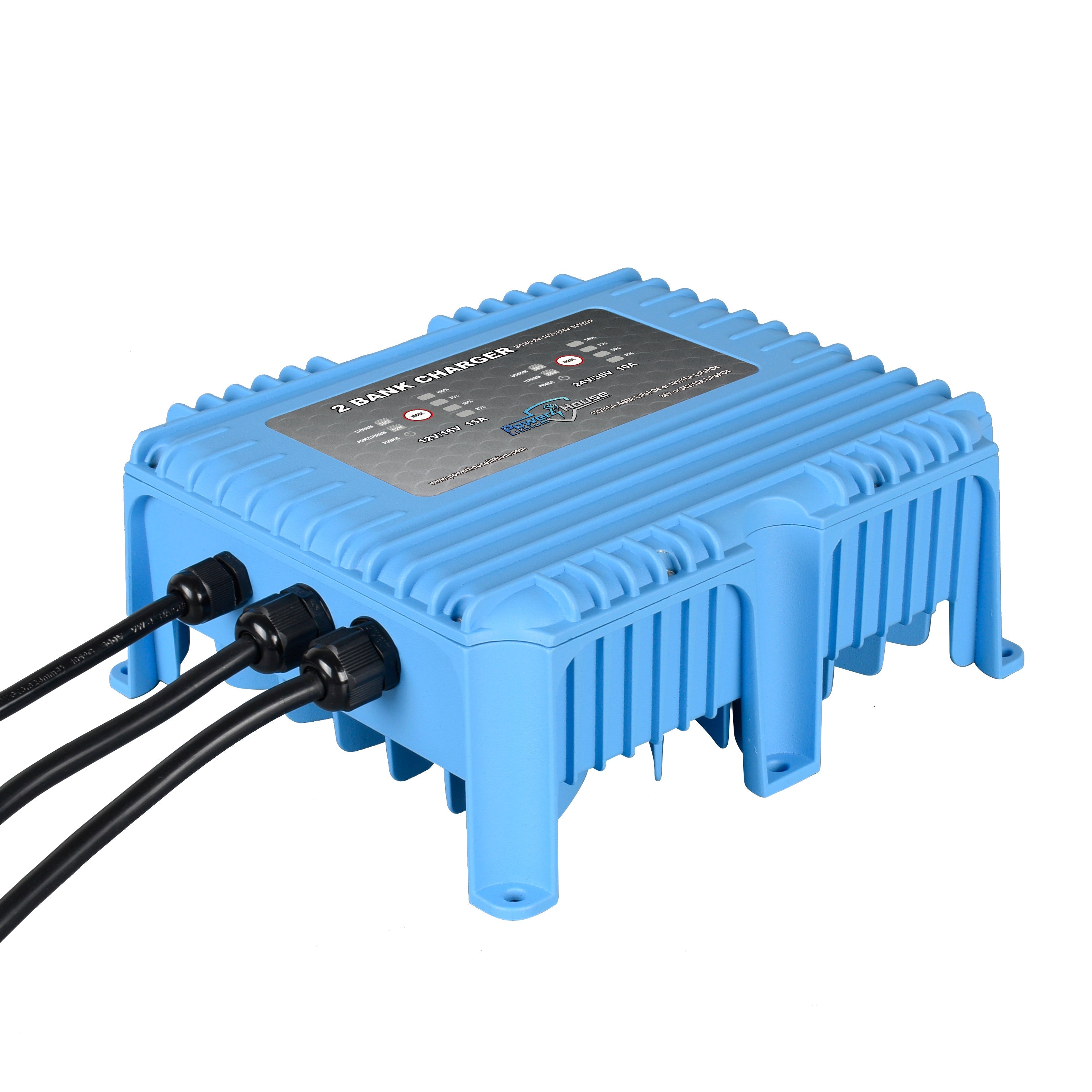 PowerHouse Lithium 12V/16V/24V/36V Waterproof Lithium Battery Charger