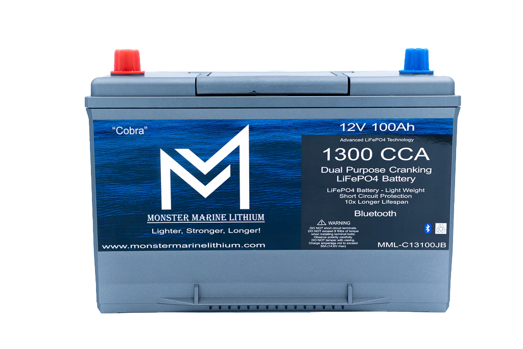 Monster Marine Lithium 12V 100AH 1300CCA Battery