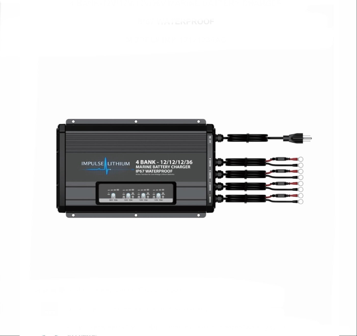 Impulse Lithium 4 Bank Charger 12/12/12/36