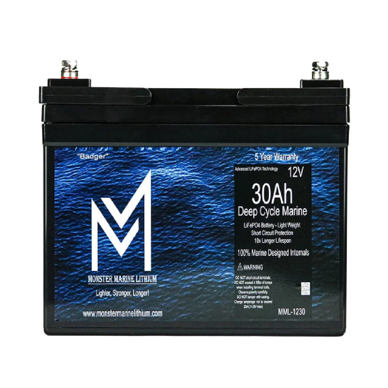 Monster Marine Lithium 12V 30AH Deep Cycle Battery
