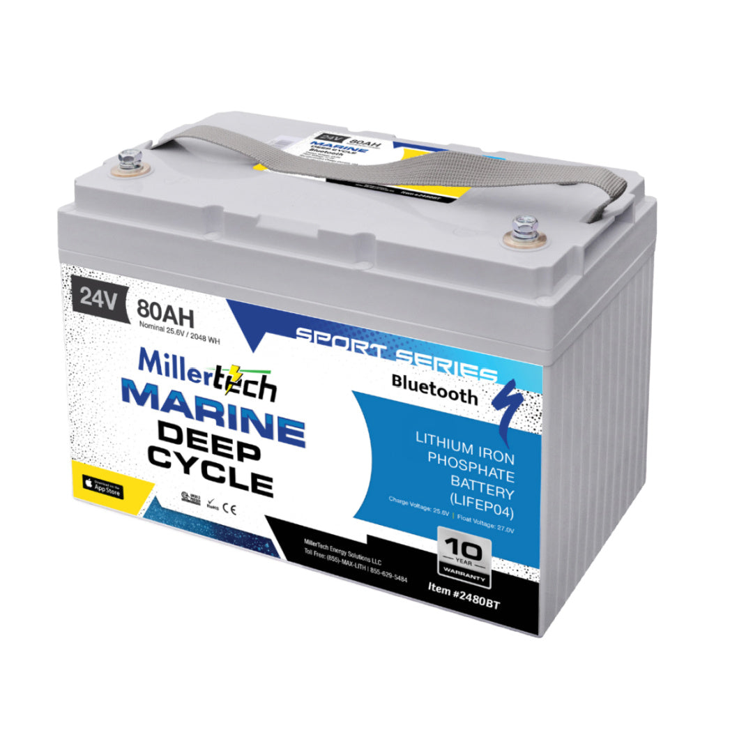 Millertech Lithium 24V 80Ah Deep Cycle Battery