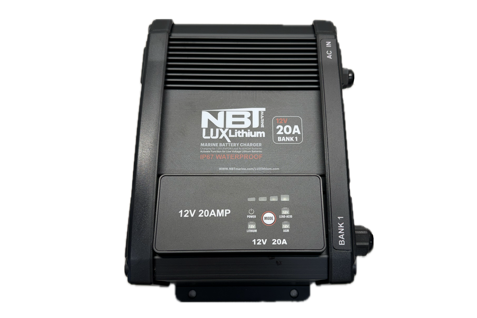 NBT Marine Lux Charger 12v/20A 1 Bank AC-DC On Board Charger