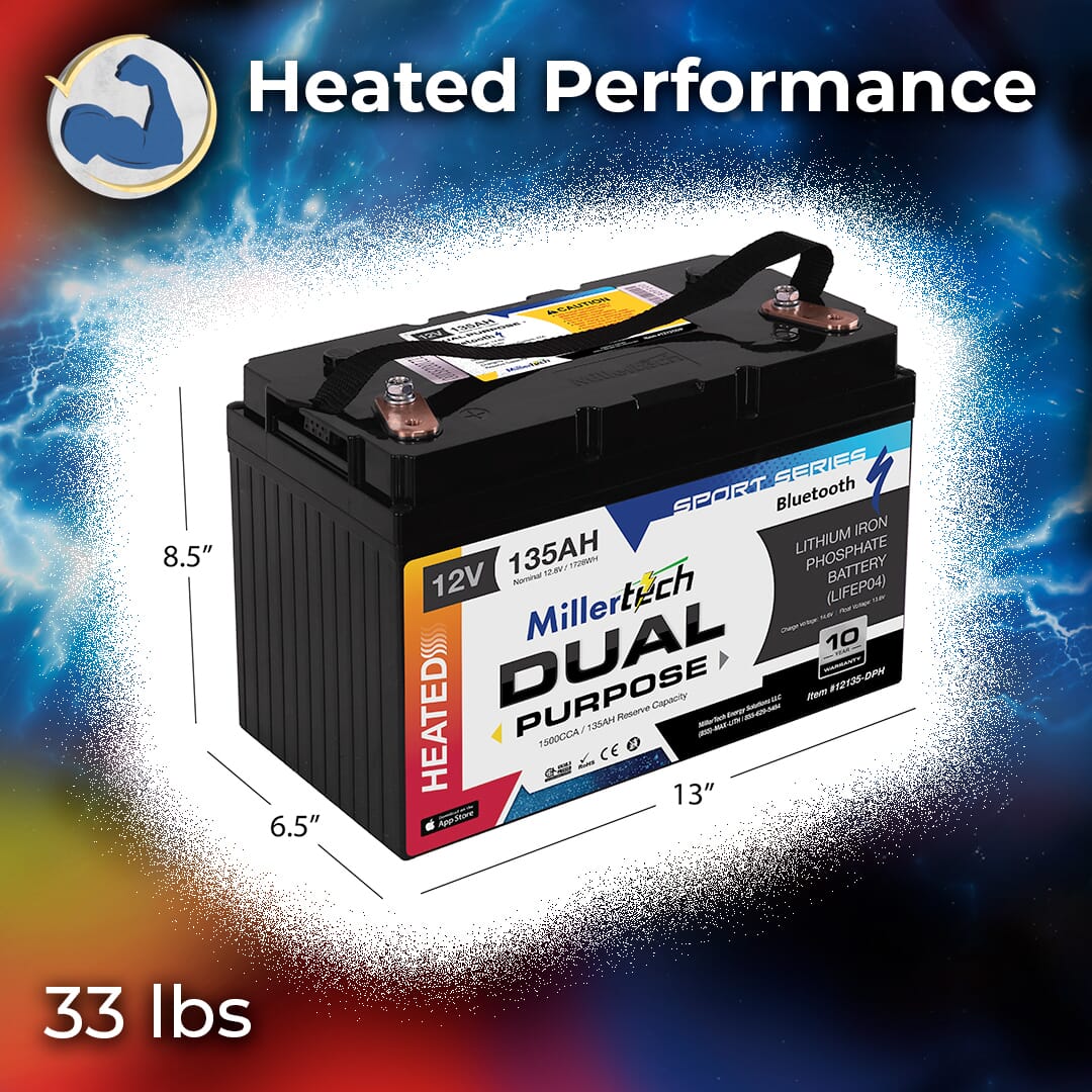 Millertech Lithium 12V 135AH Cranking Battery