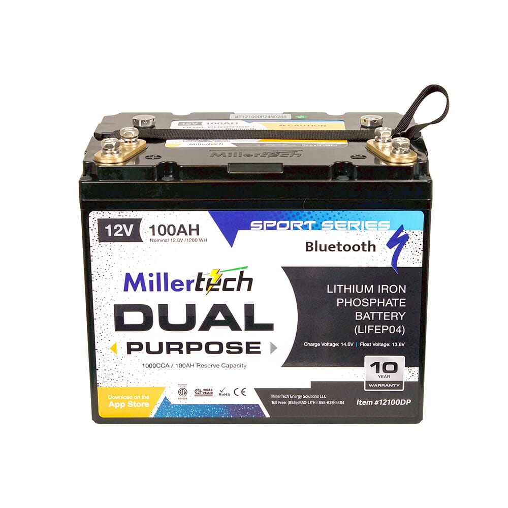 Millertech Lithium 12V 100AH Cranking Battery