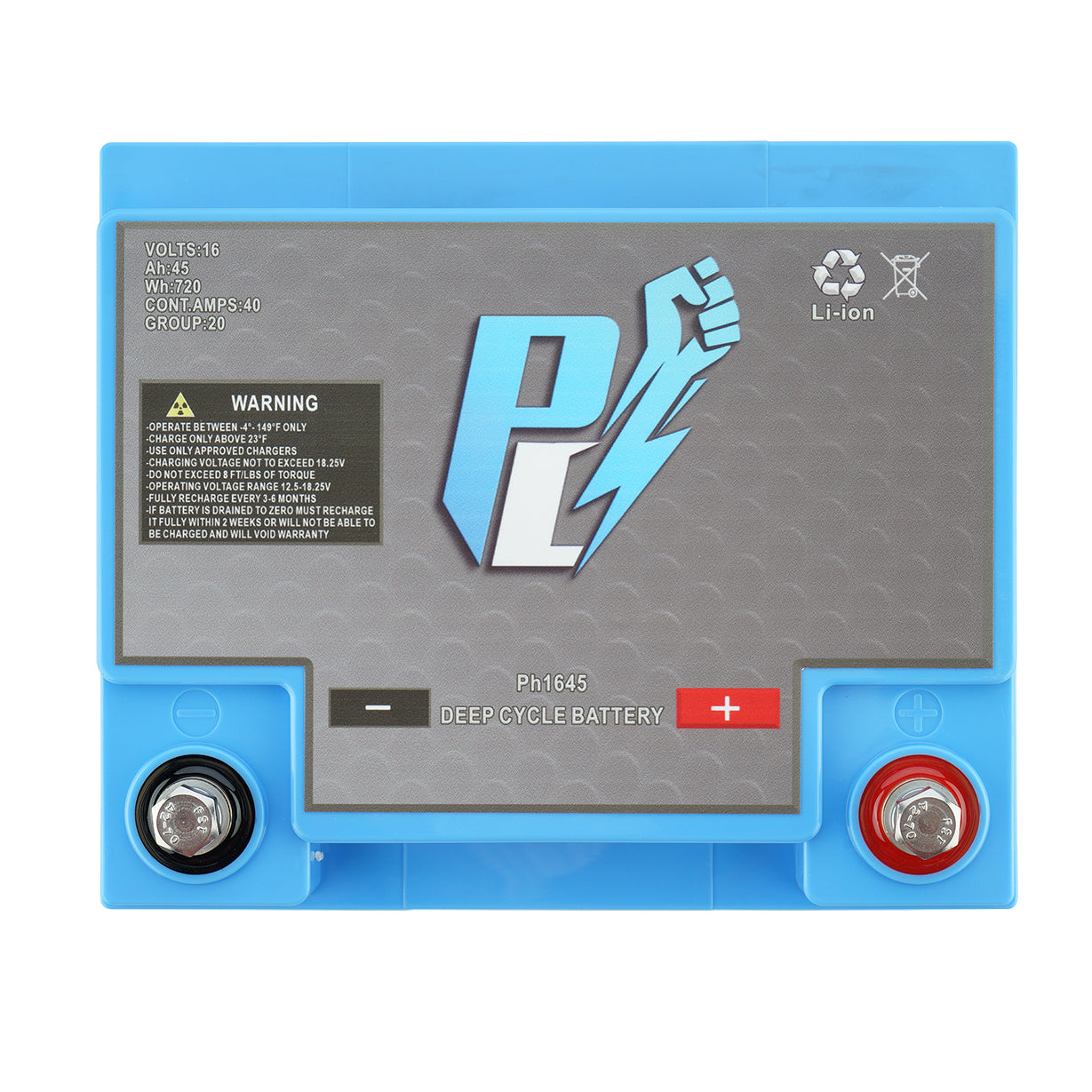 PowerHouse Lithium 16V 45AH Deep Cycle Battery