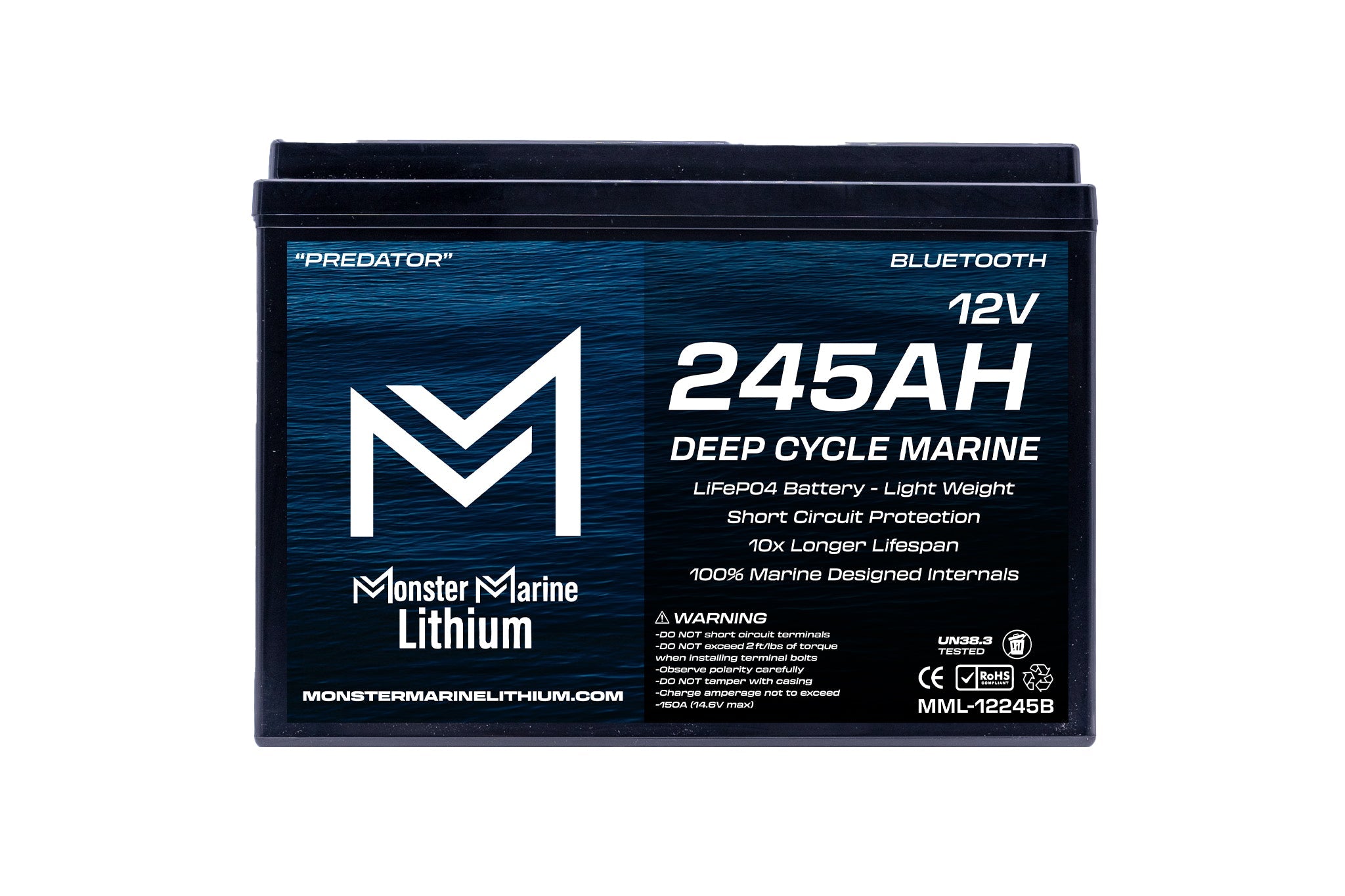 Monster Marine Lithium 12V 245AH Deep Cycle Battery