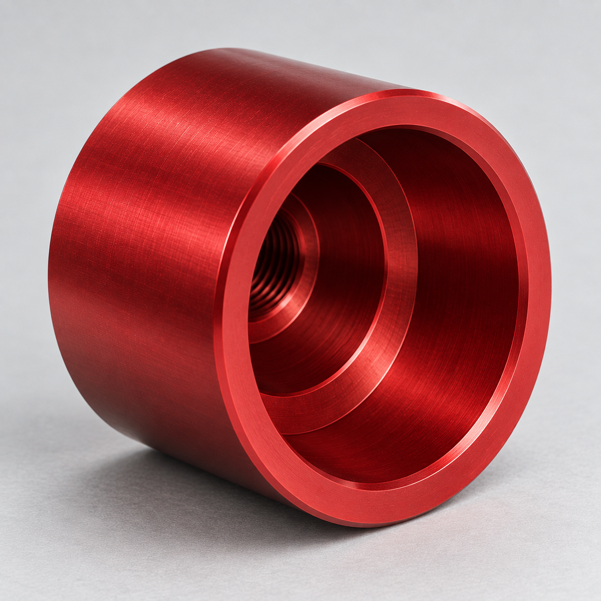 Billet aluminum Dexter UFP Vault cap installation tool, angled view