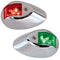 Perko LED Sidelights - Red/Green - 12V - Chrome Plated Housing [0602DP1CHR] - Mealey Marine