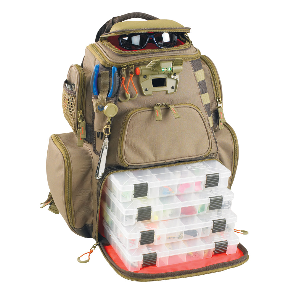 Wild River NOMAD Lighted Tackle Backpack w/4 PT3600 Trays [WT3604