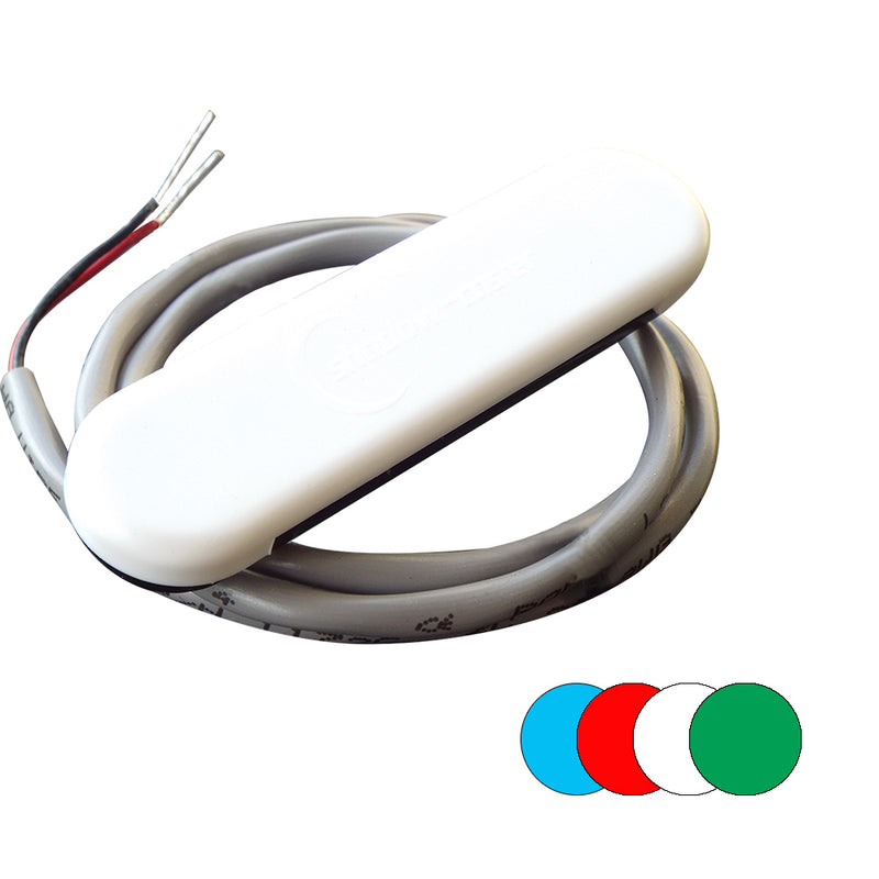 Shadow-Caster Courtesy Light w/2' Lead Wire - White ABS Cover - RGB Multi-Color - 4-Pack [SCM-CL-RGB-4PACK] - Mealey Marine