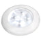 Hella Marine Slim Line LED 'Enhanced Brightness' Round Courtesy Lamp - White LED - White Plastic Bezel - 12V [980500541] - Mealey Marine