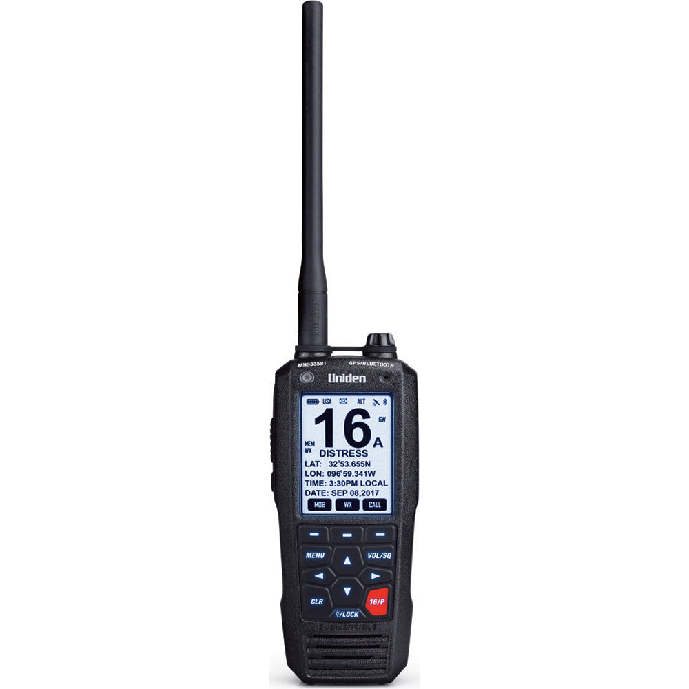 Uniden MHS335BT Handheld VHF Radio w/GPS Bluetooth [MHS335BT] – Mealey  Marine