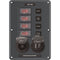 Blue Sea 4321 Circuit Breaker Switch Panel 4 Position - Gray w/12V Socket  Dual USB [4321] - Mealey Marine