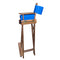 Whitecap Captains Chair w/Blue Seat Covers - Teak [60045] - Mealey Marine