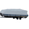 Carver Sun-DURA Styled-to-Fit Boat Cover f/16.5 Pontoons w/Bimini Top  Rails - Grey [77516S-11] - Mealey Marine