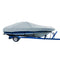 Carver Sun-DURA Styled-to-Fit Boat Cover f/18.5 V-Hull Low Profile Cuddy Cabin Boats w/Windshield  Rails - Grey [77718S-11] - Mealey Marine
