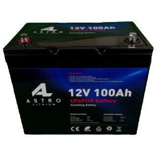 Astro Lithium 12V 100Ah 1000CCA Dual Purpose Lithium Battery