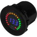 Sea-Dog Rainbow Display Digital Voltmeter - Injection Molded Nylon - 5V-15VDC [421617]