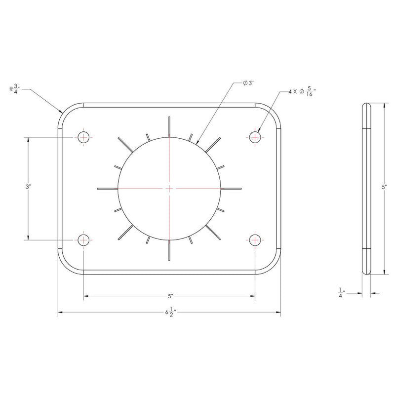 TACO Grand Slam 300 Universal Backing Plate f/GS-300  GS-390 - Pair [BP-0300BSY-1]