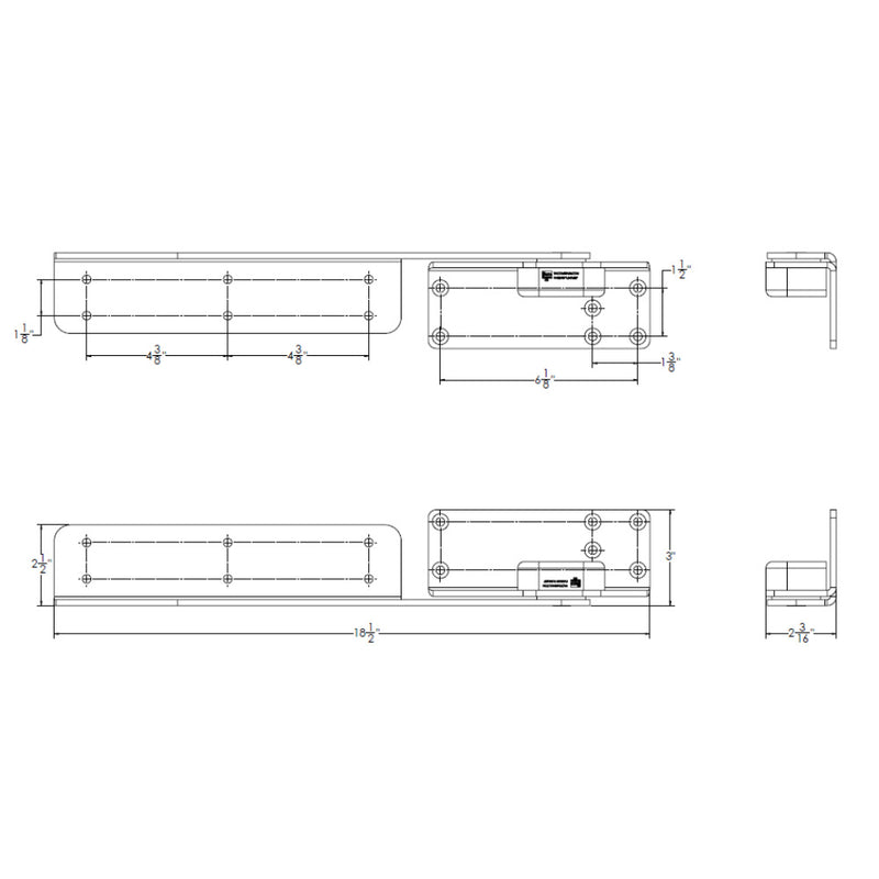 TACO Command Ratchet Hinge - 18-1/2" - 316 Stainless Steel Polished w/Hard Stop [H25-0048]