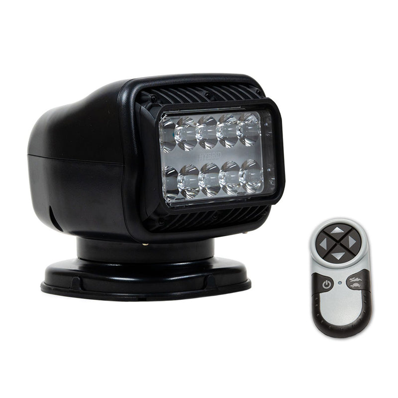 Golight GT Series LED Hybrid Light Permanent Mount w/Hardwired Dash Mount Remote - 12V - Black [20218GT]