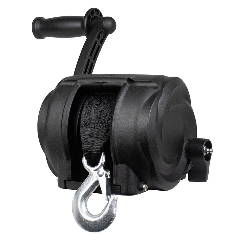 Powerwinch Premier Series Winch 2000lb, 8", Crank Arm - Carbon Black [21300-W-2000-8-B-R]