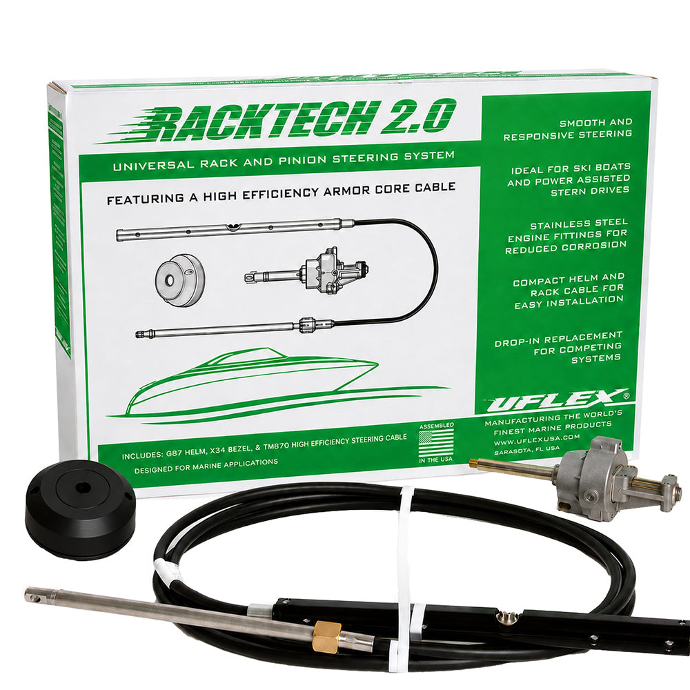 Uflex Racktech - 2.0 High Efficiency Rack  Pinion System Kit - 16' Cable [RACKTECH2.016]