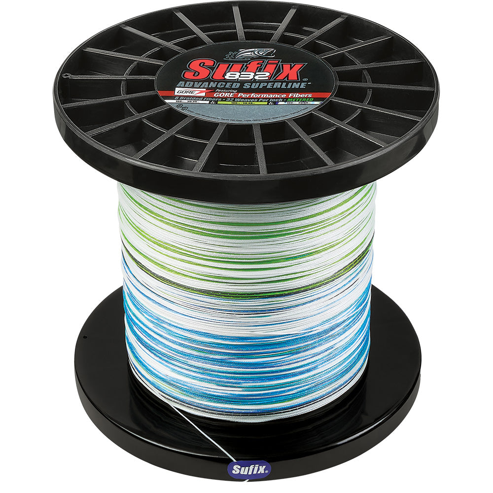 Sufix 832 Advanced Superline Bulk Metered 3500yds, 65lb, White - Neon Lime - Blue [660-465GHLCC]
