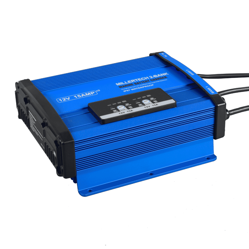 Millertech Lithium 12V 15A Waterproof Lithium Battery Charger