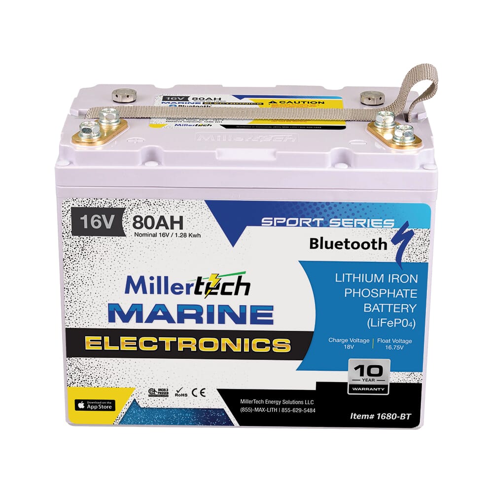 Millertech Lithium 16V 80AH Deep Cycle Battery