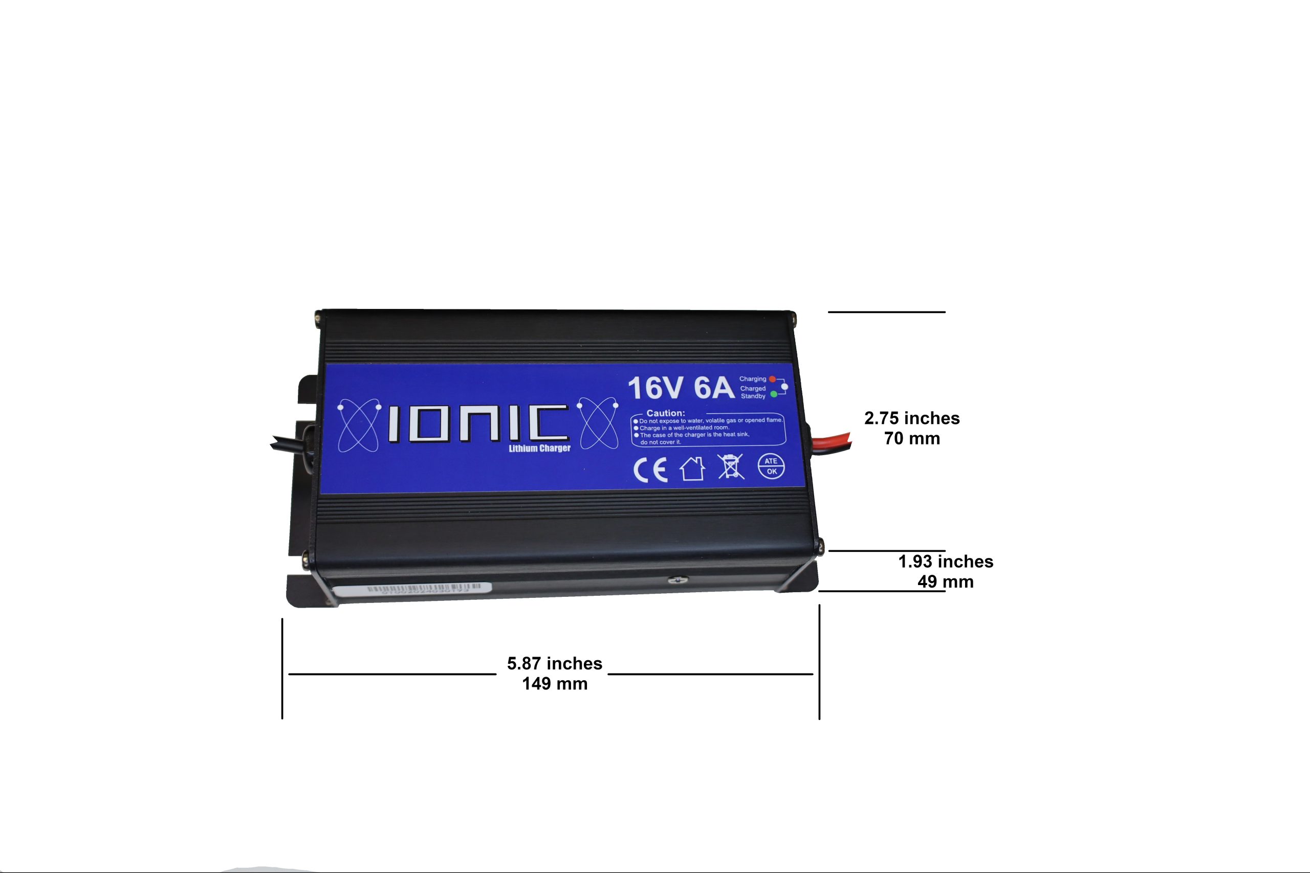 Ionic Lithium 16V 6A Lithium Battery Charger