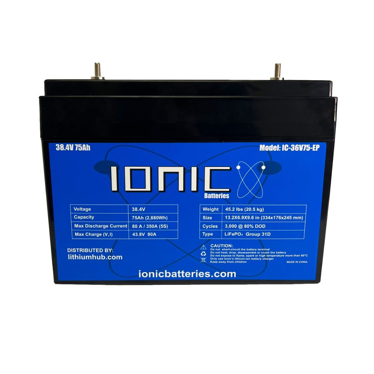 Ionic Lithium 36V 75AH Deep Cycle Battery