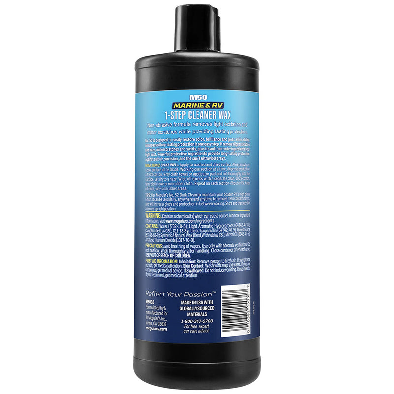 Meguiars Boat/RV Cleaner Wax - 32 oz - *Case of 6* [M5032CASE]
