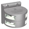 Lopolight Series 301-011 - Double Stacked Masthead Light - 5NM - Vertical Mount - White - Silver Housing [301-011ST]
