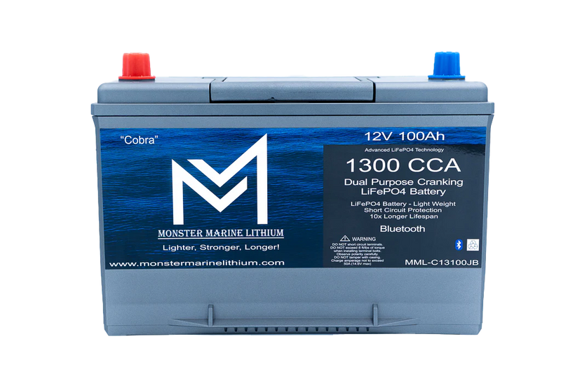 Monster Marine Lithium 12V 100AH 1300CCA Battery