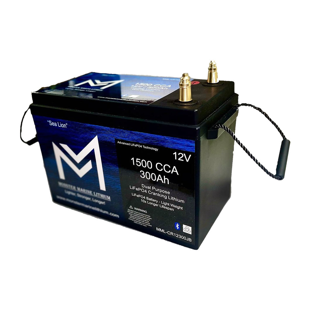 Monster Marine Lithium 12V 300AH 1500CCA Cranking Battery