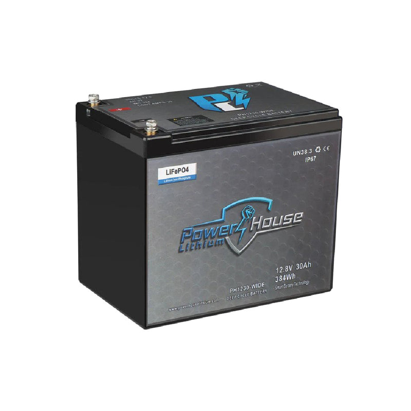 PowerHouse Lithium 12v 30ah (Wide) Deep Cycle Battery