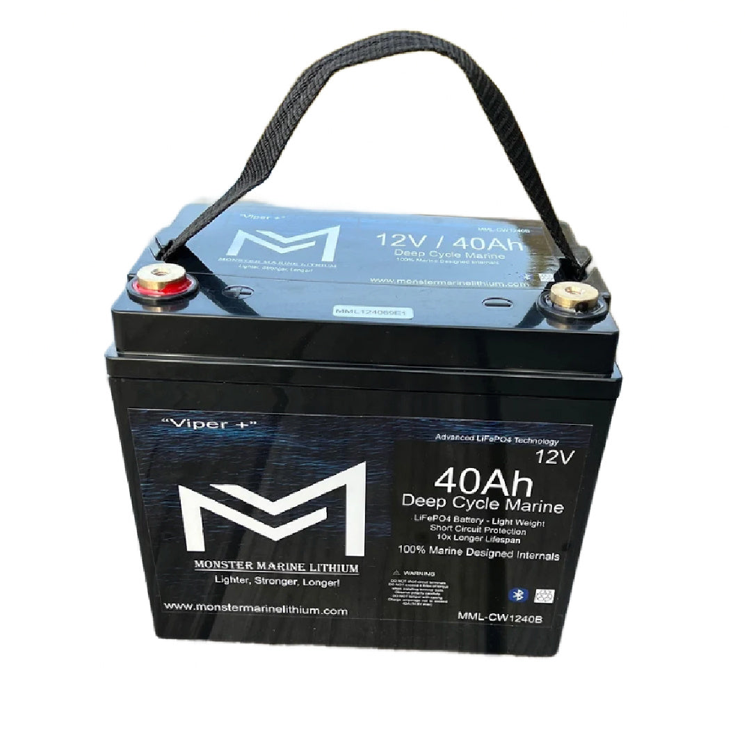 Monster Marine Lithium 12V 40AH Deep Cycle Battery