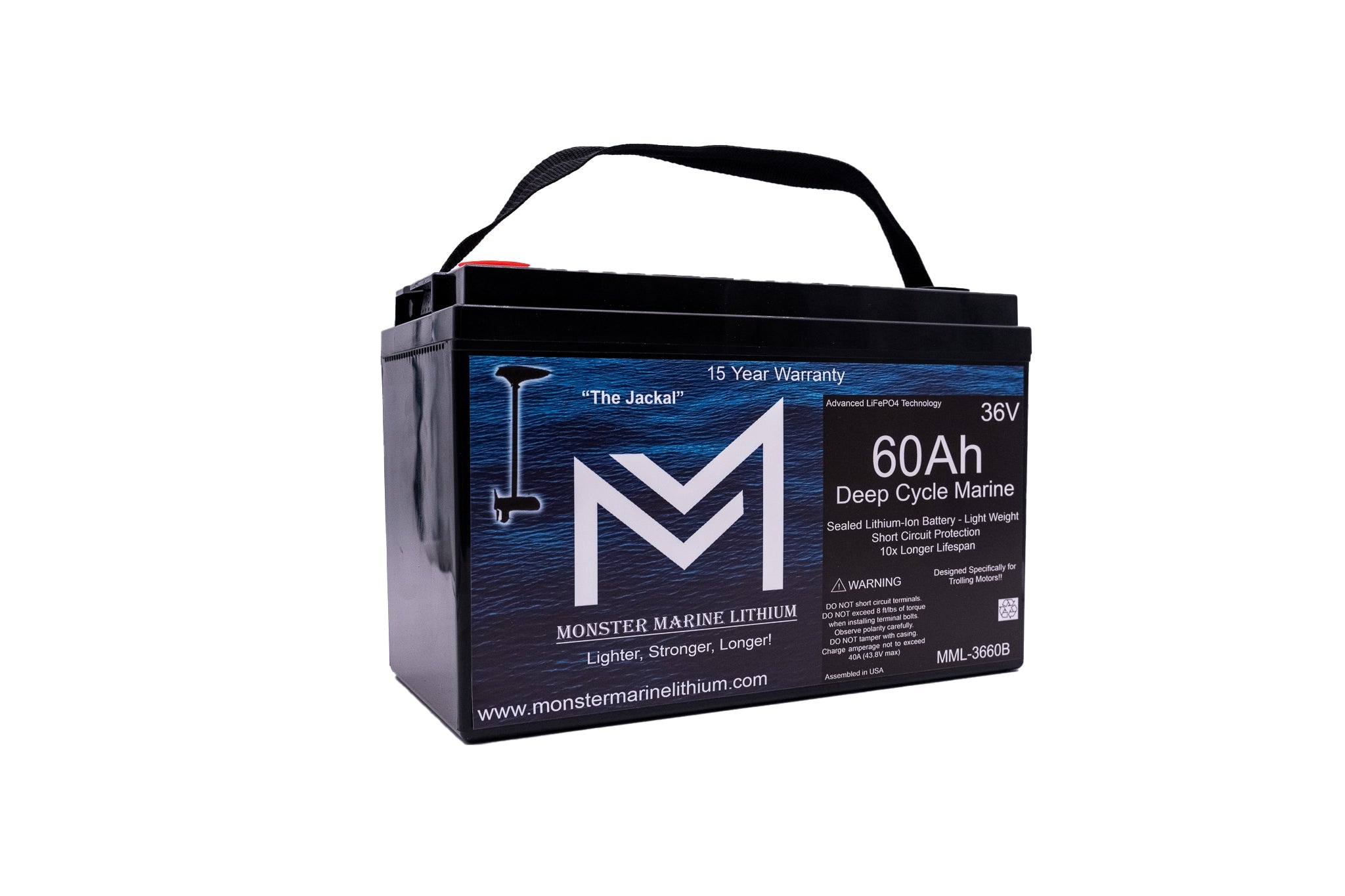 Monster Marine Lithium 36V 60AH Trolling Battery