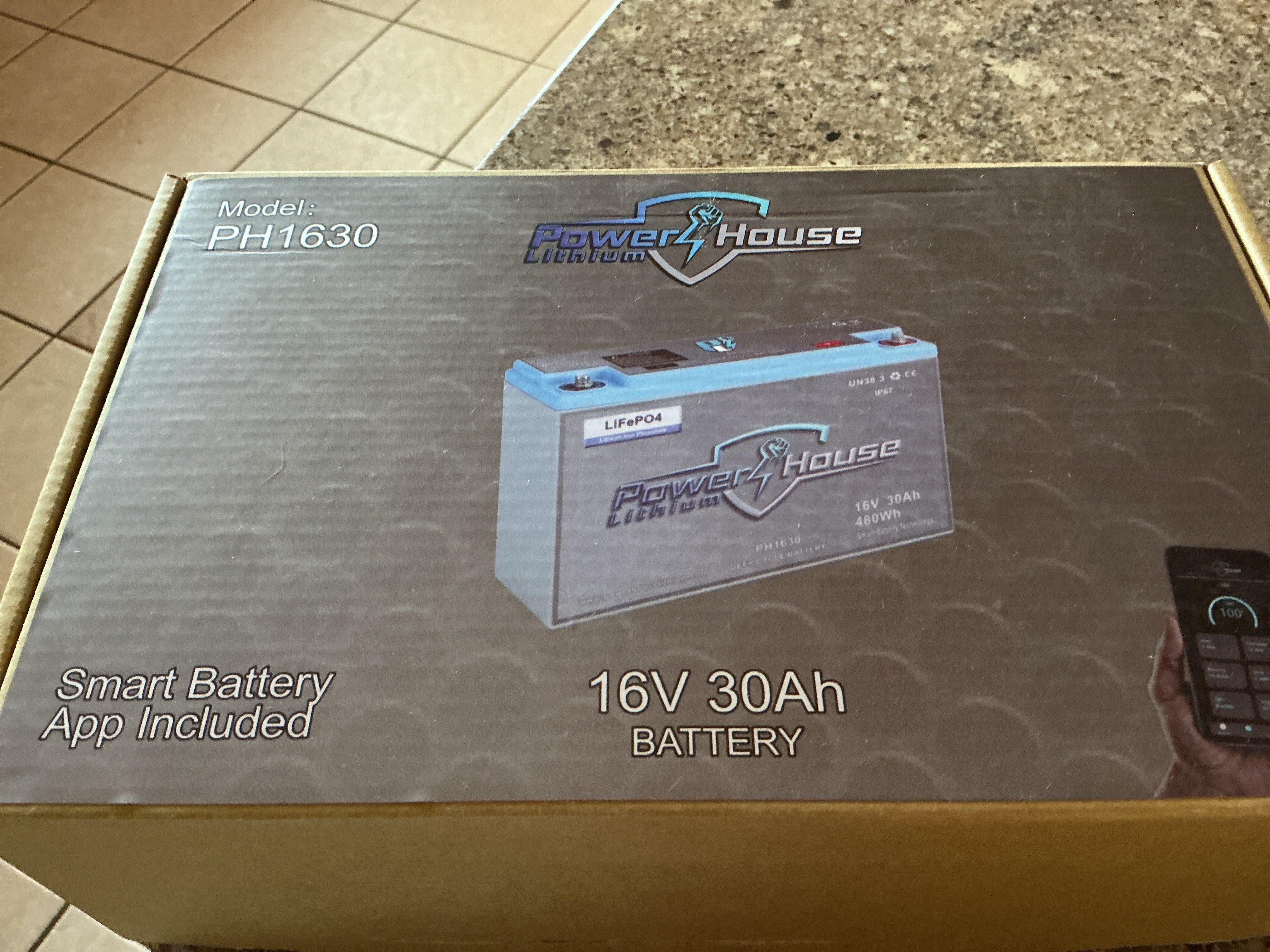 PowerHouse Lithium 16V 30AH Deep Cycle Battery