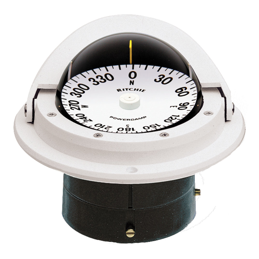 Ritchie F-82W Voyager Compass - Flush Mount - White [F-82W] - Mealey Marine
